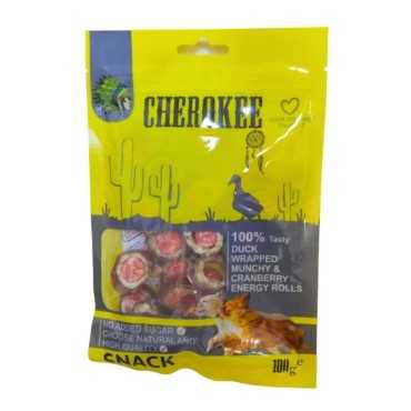 تشویقی سگ چروکی مدل سوشی رول انرژی طعم اردک و کرنبری وزن 100 گرم