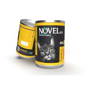 کنسرو گربه نوول لوکس مدل پته طعم مرغ وزن 400 گرم