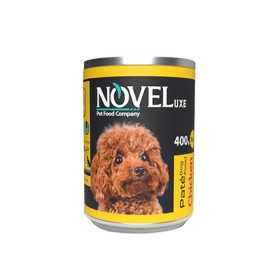 کنسرو سگ نوول لوکس مدل پته طعم مرغ وزن 400 گرم