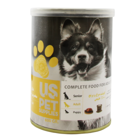 کنسرو سگ یو اس پت مدل پته طعم مرغ و برنج وزن 400 گرم