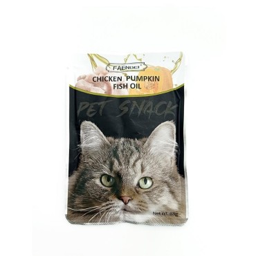 پوچ گربه فنبی طعم مرغ ،کدوحلوایی و روغن ماهی در آب وزن 85 گرم