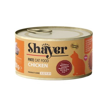 کنسرو گربه شایر مدل پته طعم مرغ وزن ۲۰۰ گرم