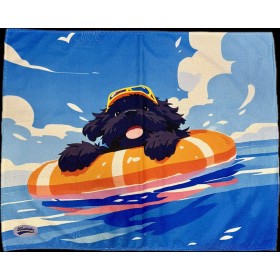 حوله میکروفایبر طرح‌دار سگ و گربه تروتاچ – سایز 70×90