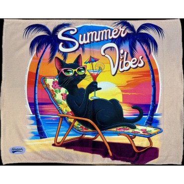 حوله میکروفایبر طرح‌دار سگ و گربه تروتاچ – سایز 70×90