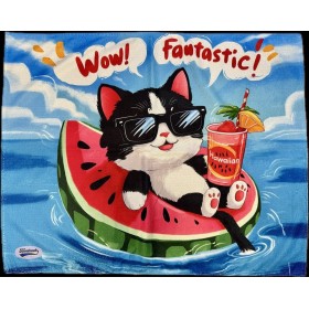 حوله میکروفایبر طرح‌دار سگ و گربه تروتاچ – سایز 70×90