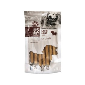 تشویقی سگ یو اس پت طعم بره مدل سوسیس وزن 100 گرم