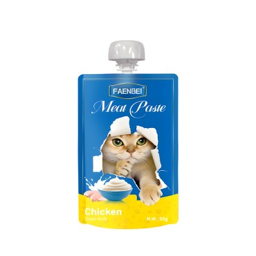 پودینگ گربه فنبی طعم مرغ و شیر بز وزن 90 گرم