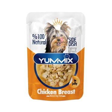 پوچ سگ یامیکس YUMMIX مدل نچرال با طعم مرغ – ۸۵ گرم